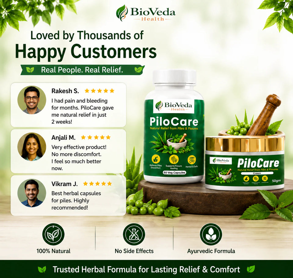 BioVeda Health PiloCare Combo Pack – Ayurvedic Wellness Support for Anal Comfort & Daily Care