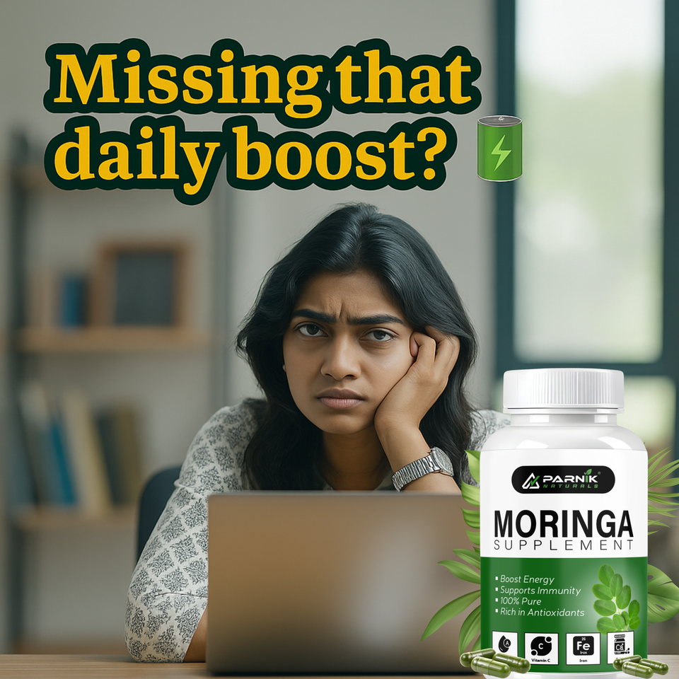 Parnik Naturals Moringa Capsules 60 – Ayurvedic Vegan Herbal Supplement for Immunity, Energy, Detox & Weight Loss