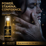 Parnik Naturals Stamina X Oil for Men – Premium Ayurvedic Herbal Massage Oil for Daily Wellness & Relaxation | Natural Formula | 30ml