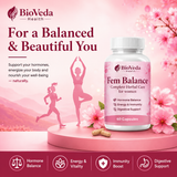 BioVeda Health Fem Balance – Natural Women's Wellness Support for Hormonal Balance, Energy &amp; Daily Vitality