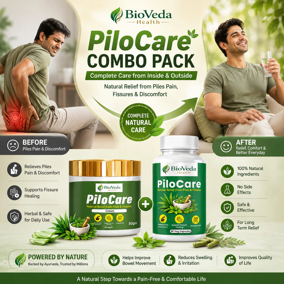 BioVeda Health PiloCare Combo Pack – Ayurvedic Wellness Support for Anal Comfort & Daily Care