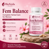 BioVeda Health Fem Balance – Natural Women's Wellness Support for Hormonal Balance, Energy &amp; Daily Vitality