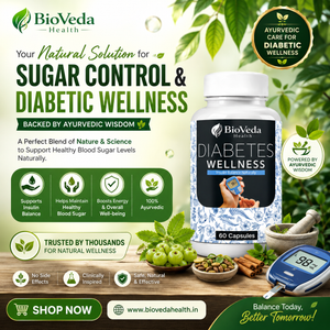 BioVeda Health Diabetes Wellness Capsules – Natural Herbal Support for Healthy Blood Sugar & Everyday Wellness