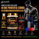 Parnik Naturals Ultimate Men's Wellness Combo | Stamina X Prash, Capsules, Massage Oil & Vacuum Pump