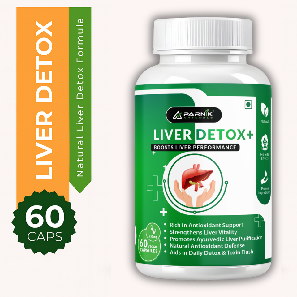 Parnik Naturals Liver Detox+ | Ayurvedic Liver Cleanse & Detox Support – 60 Capsules