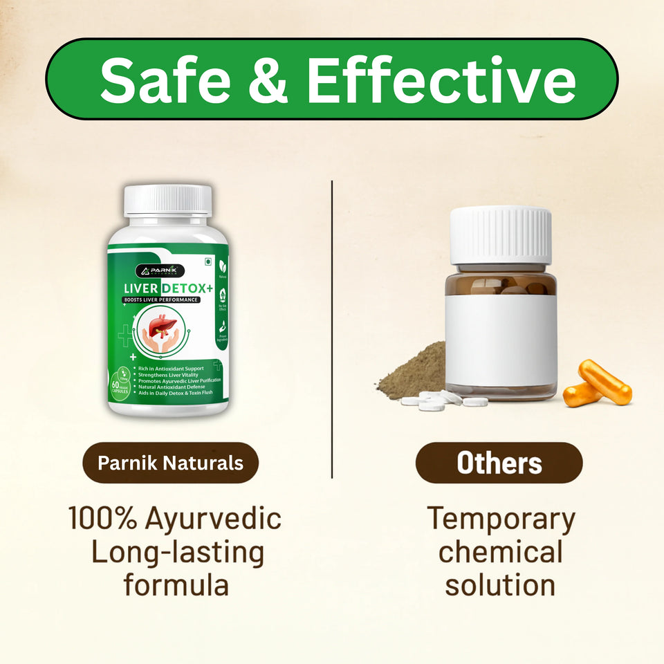 Parnik Naturals Liver Detox+ | Ayurvedic Liver Cleanse & Detox Support – 60 Capsules