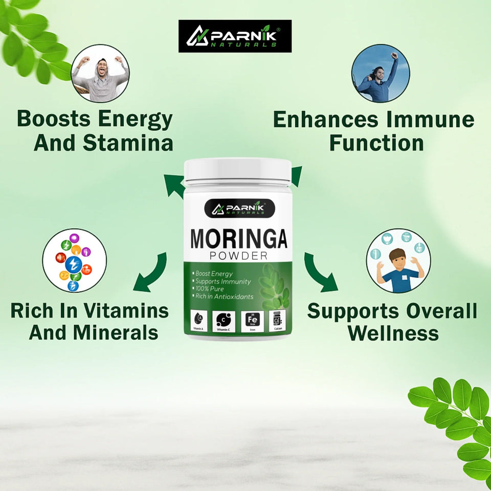Parnik Naturals Moringa Powder 250g | Pure Shade-Dried Moringa Leaf | Vegan