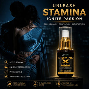 Parnik Naturals Stamina X Oil for Men – Premium Ayurvedic Herbal Massage Oil for Daily Wellness & Relaxation | Natural Formula | 60ml