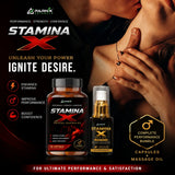 Parnik Naturals Stamina X Wellness Combo for Men | Premium Ayurvedic Capsules & Herbal Massage Oil | Energy, Vitality, Confidence & Men's Wellness Support